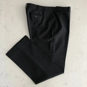 Brooks Brothers Lucia Fit Career Wool Straight Leg Pants Charcoal Gray Sz 12